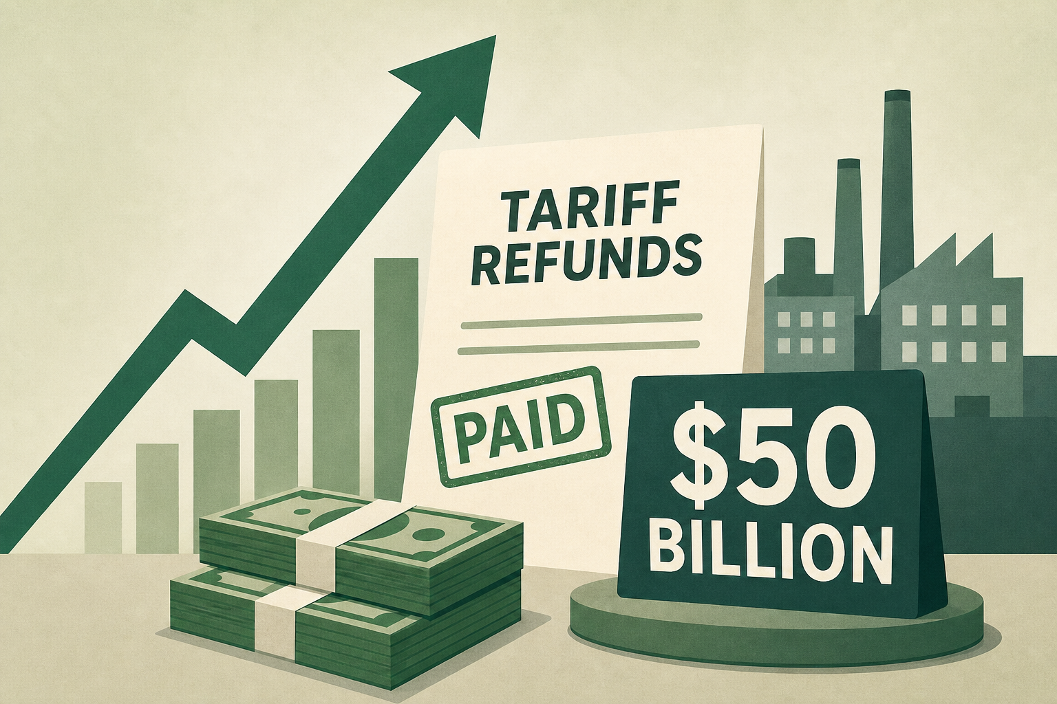 Tariff refunds accelerated sharply in June as the US paid out almost $50 billion to businesses