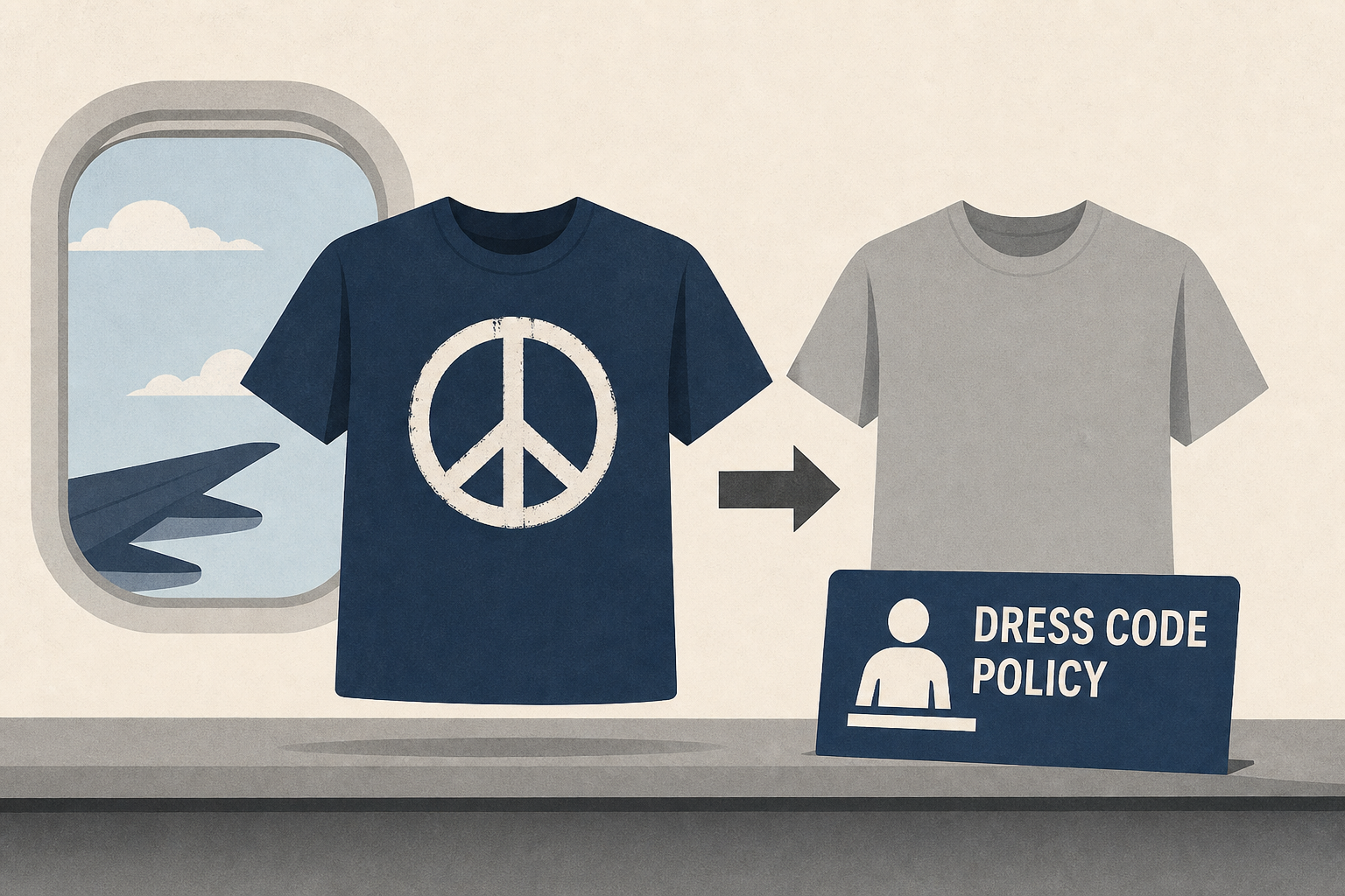 United Airlines passenger says he was forced to change anti-war shirt