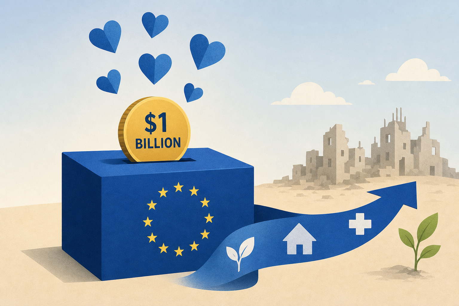 EU rallies $1 billion in pledges for Gaza’s recovery