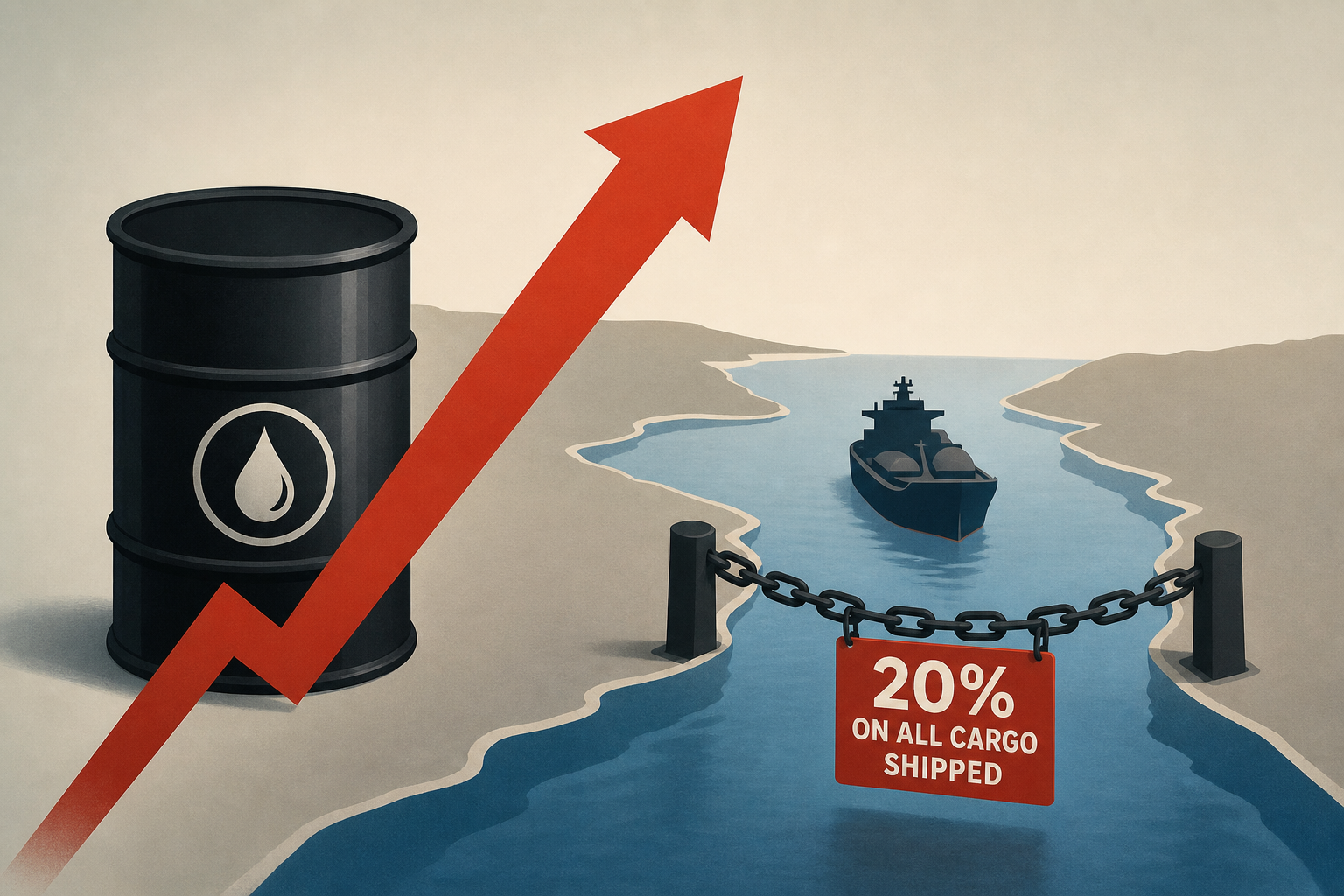 Oil prices rise as US prepares to reinstate Hormuz strait blockade, charge 20% 'on all cargo shipped'