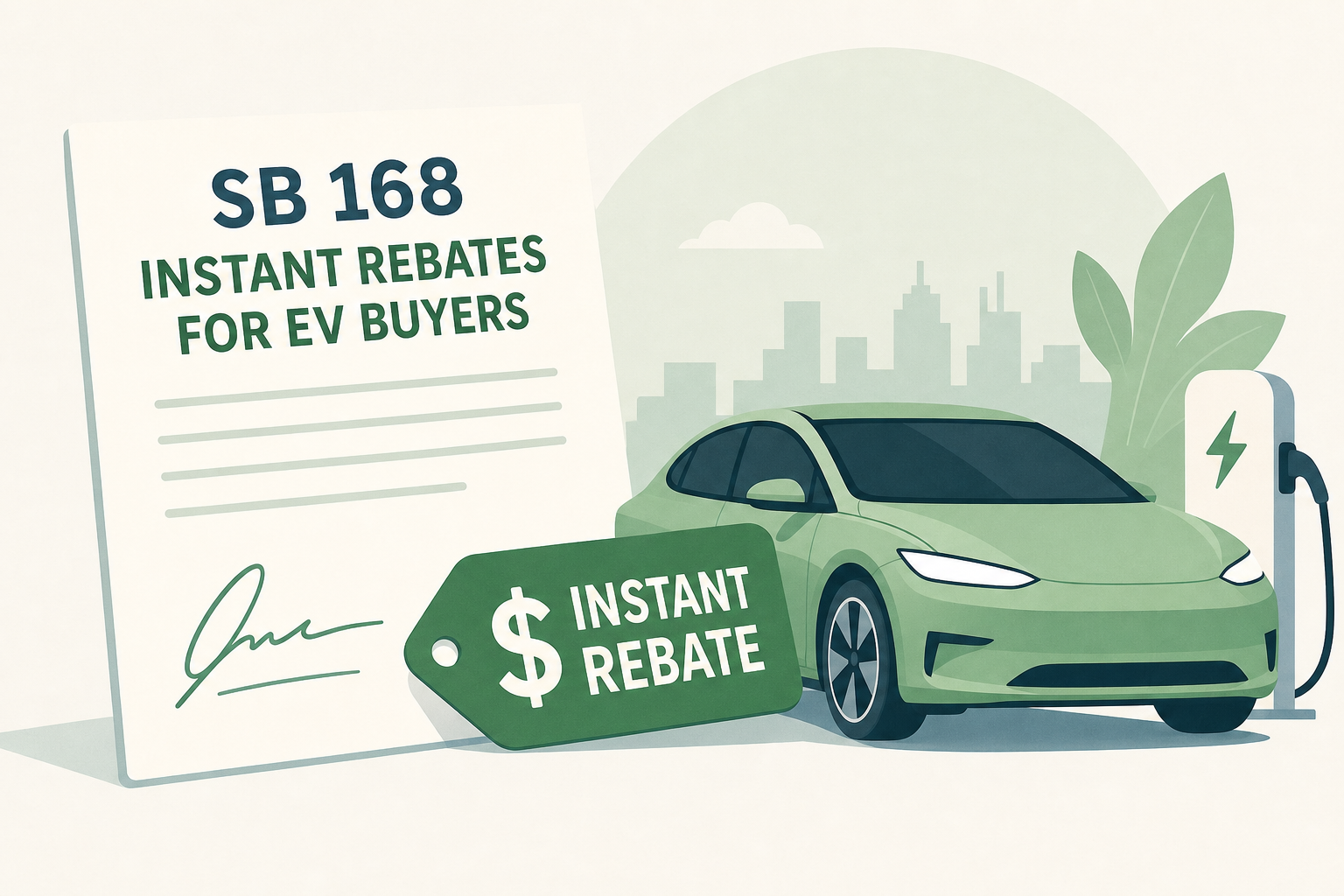 Newsom signs SB 168: Creating instant rebates for EV buyers