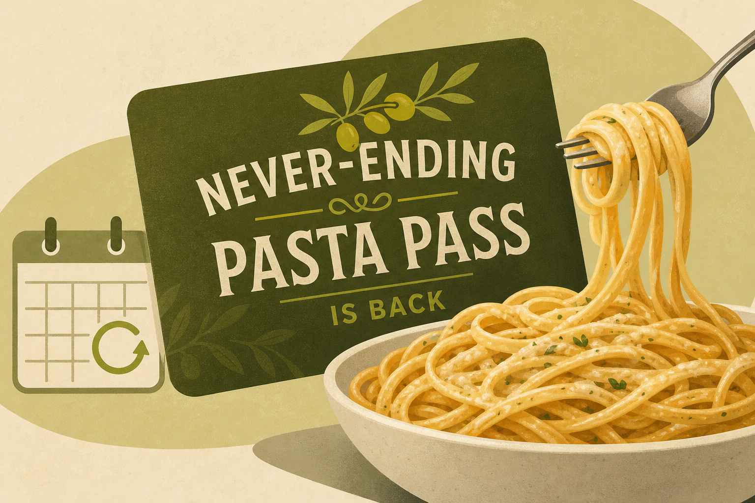 Olive Garden's Never-Ending Pasta Pass is back after 6 years