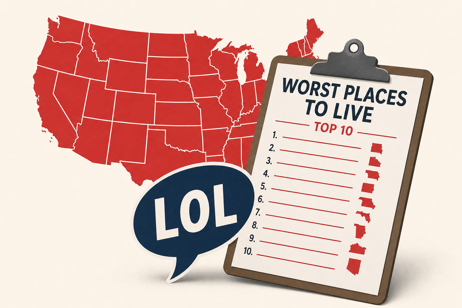CNBC survey mocked after top 10 'worst places to live' are all red states