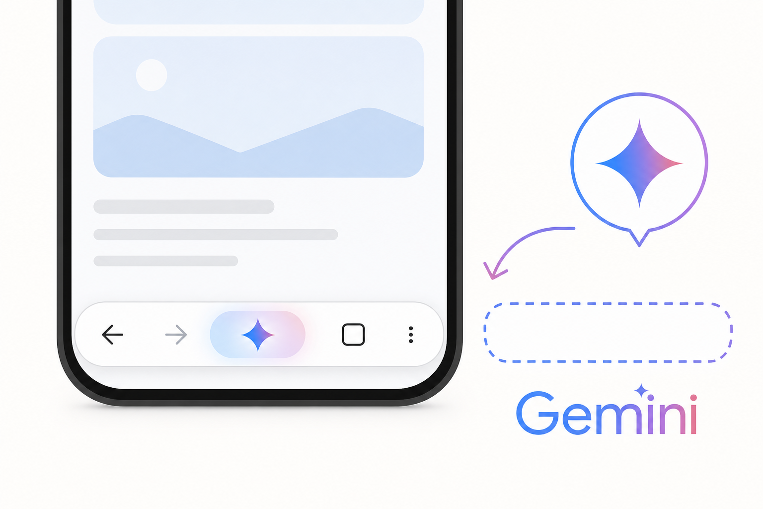 Chrome on Android is getting a navigation bar redesign to make room for Gemini