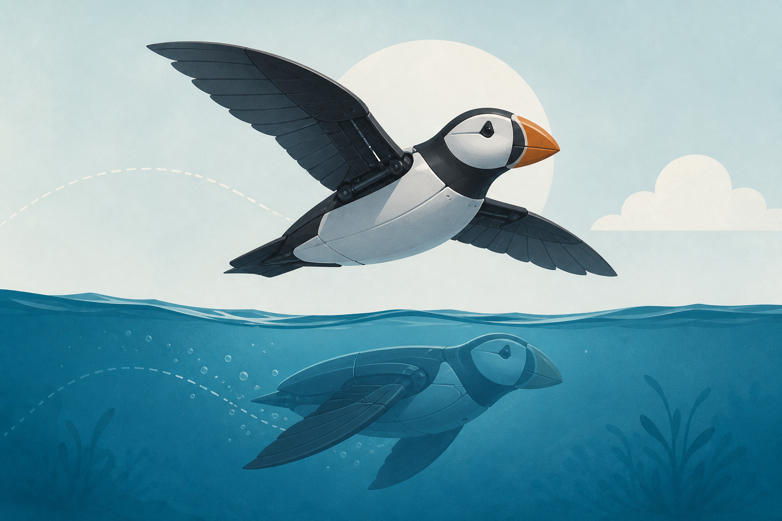 New Winged Robot Can Fly and Swim Like a Puffin