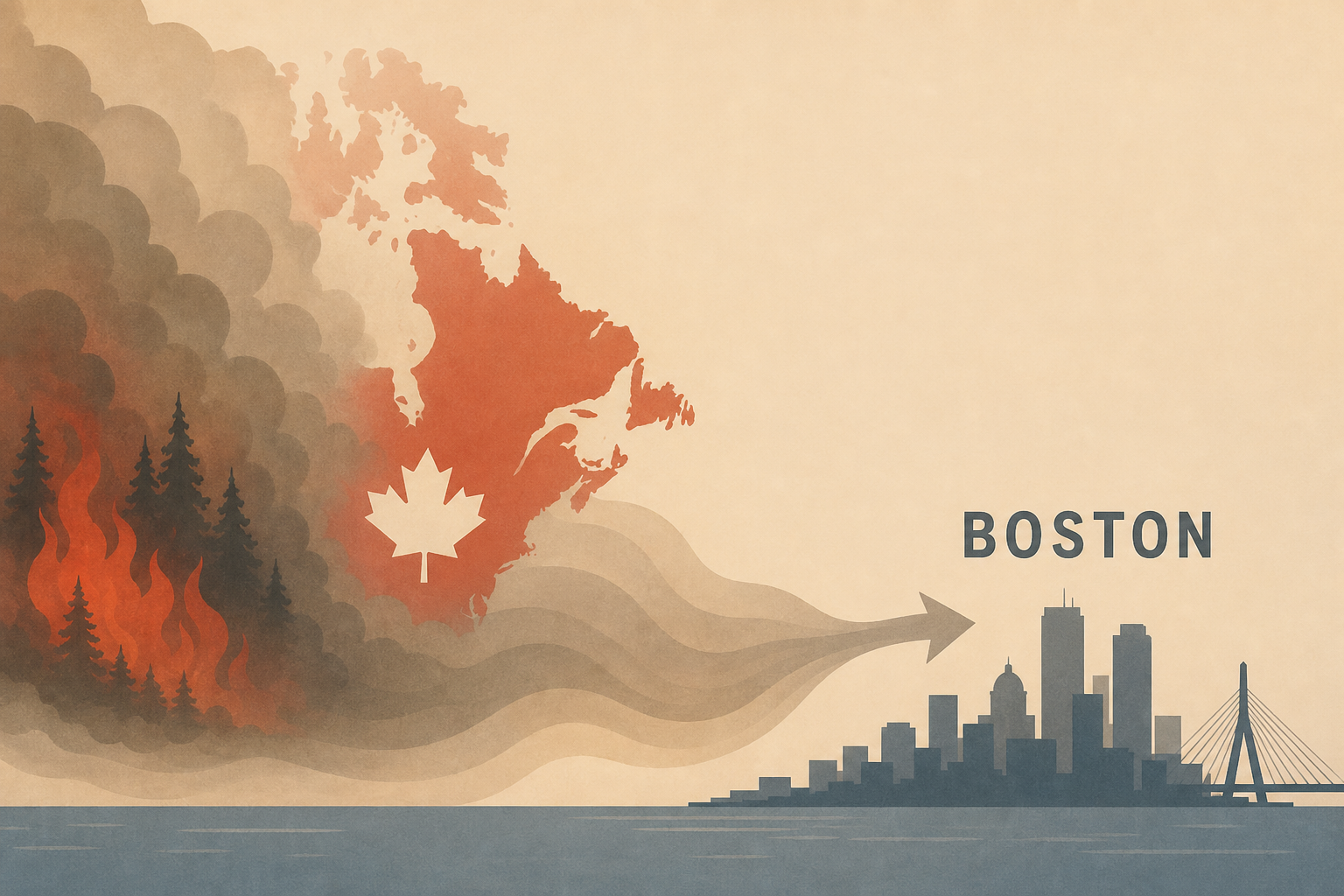 Canadian wildfire smoke is blowing into Boston. Here's what to know