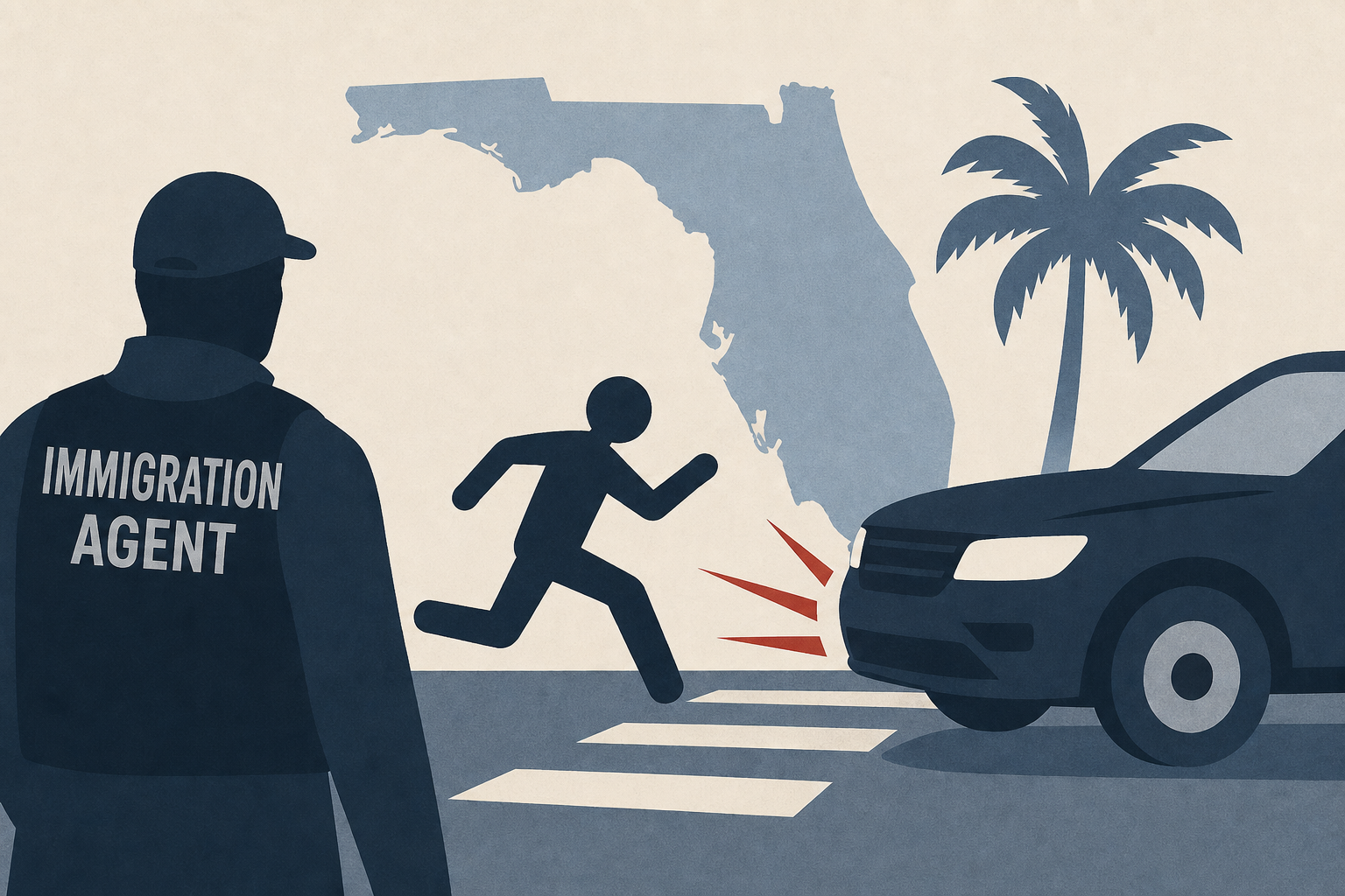 Person fleeing immigration agents in Florida fatally struck by vehicle, officials say