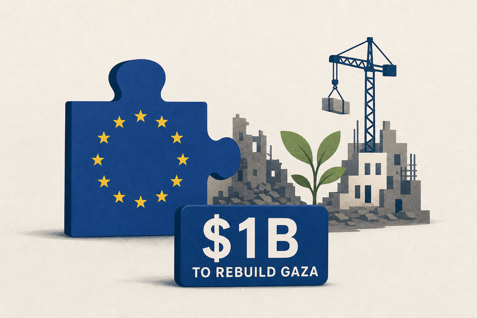 EU, Allies Pledge $1B to Rebuild Gaza