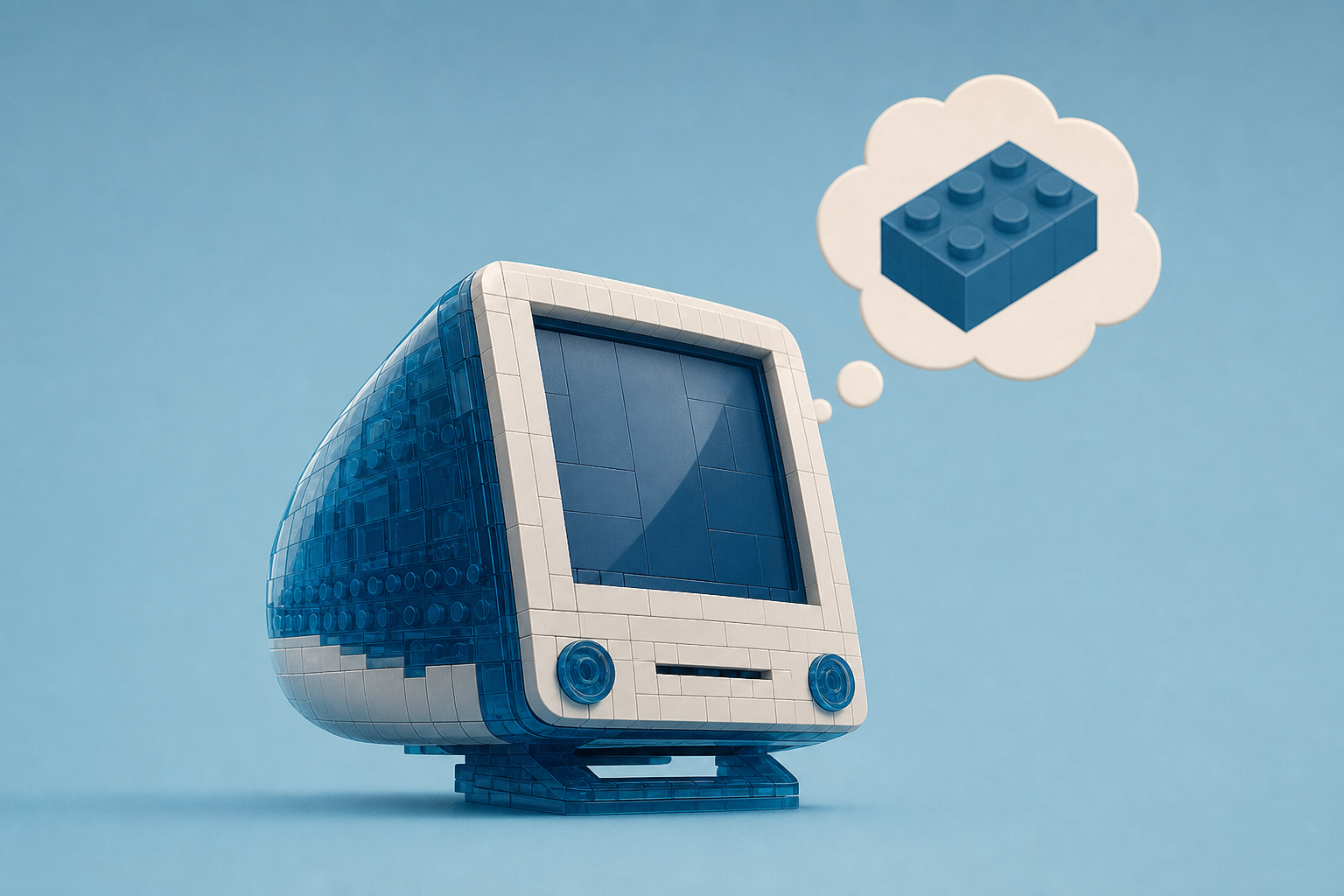 LEGO Considering Bondi Blue iMac G3 Set