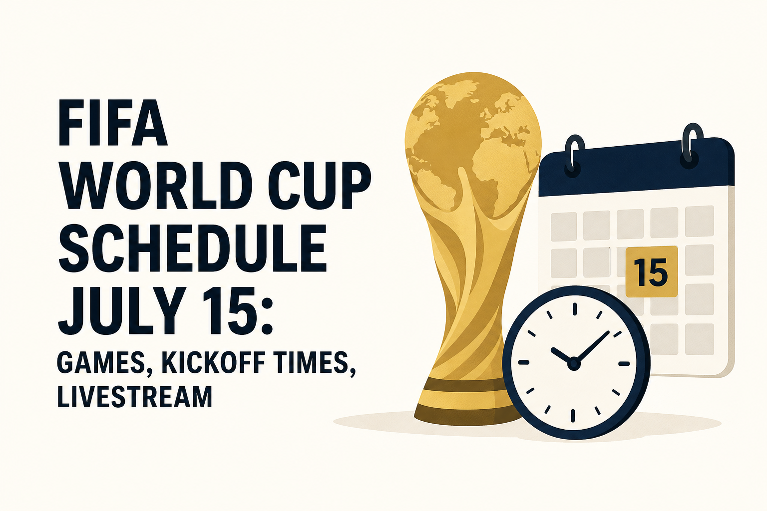 FIFA World Cup schedule July 15: Games, kickoff times, livestream