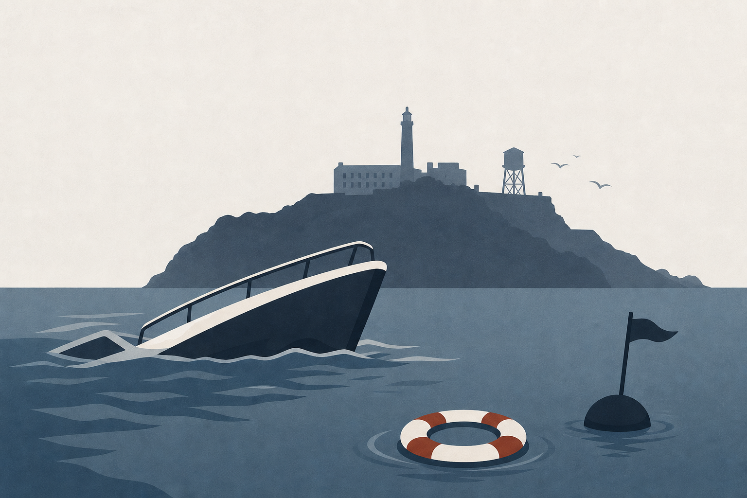 1 dead and 3 missing after boat sinks near Alcatraz Island