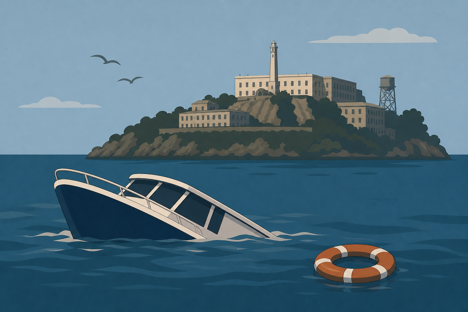 One dead and three missing after boat sinks near Alcatraz