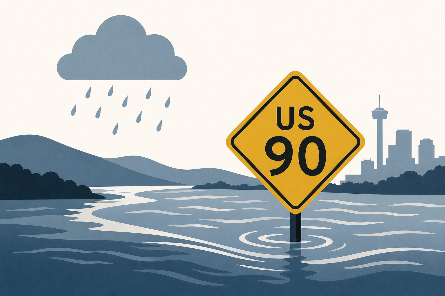 UPDATE: Flooding ongoing along US Highway 90, Hill Country; monitoring conditions in San Antonio