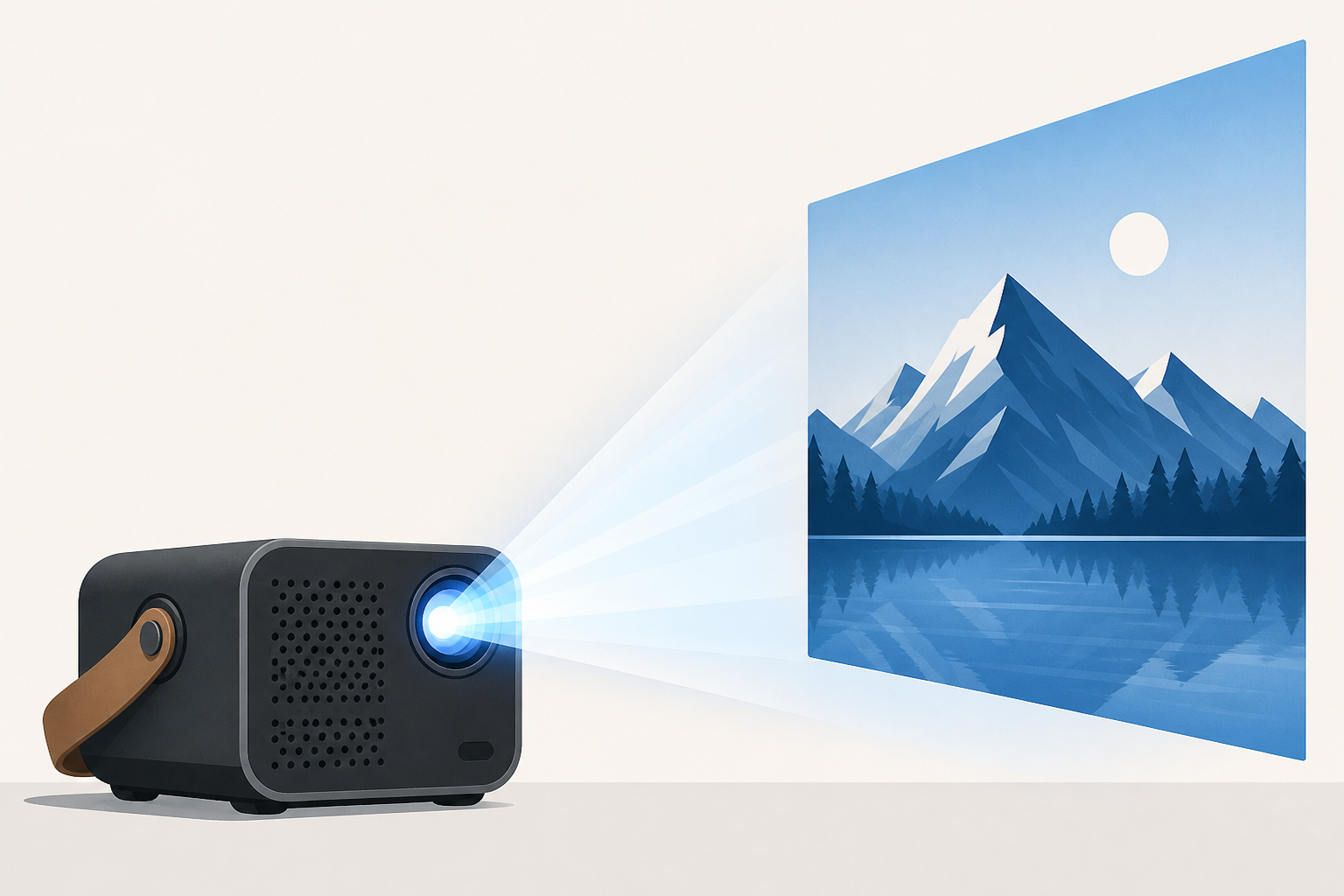 Portable Laser Projector With Sharp Video Quality