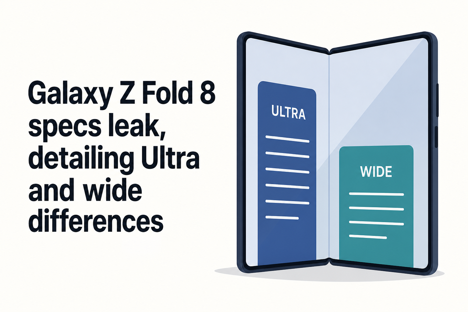 Galaxy Z Fold 8 specs leak, detailing Ultra and wide differences