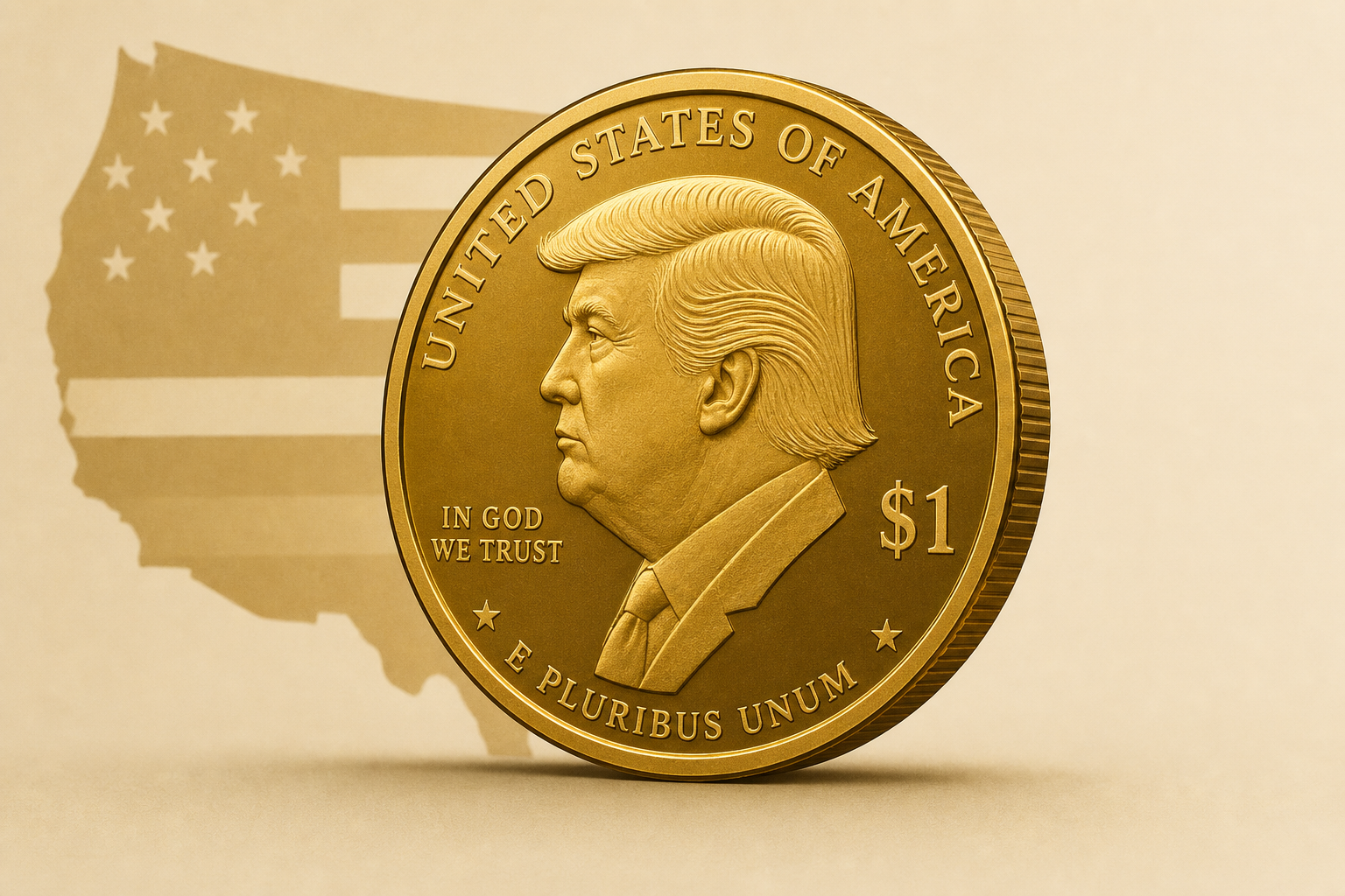 U.S. Mint to make $1 gold coin with Trump's face on it