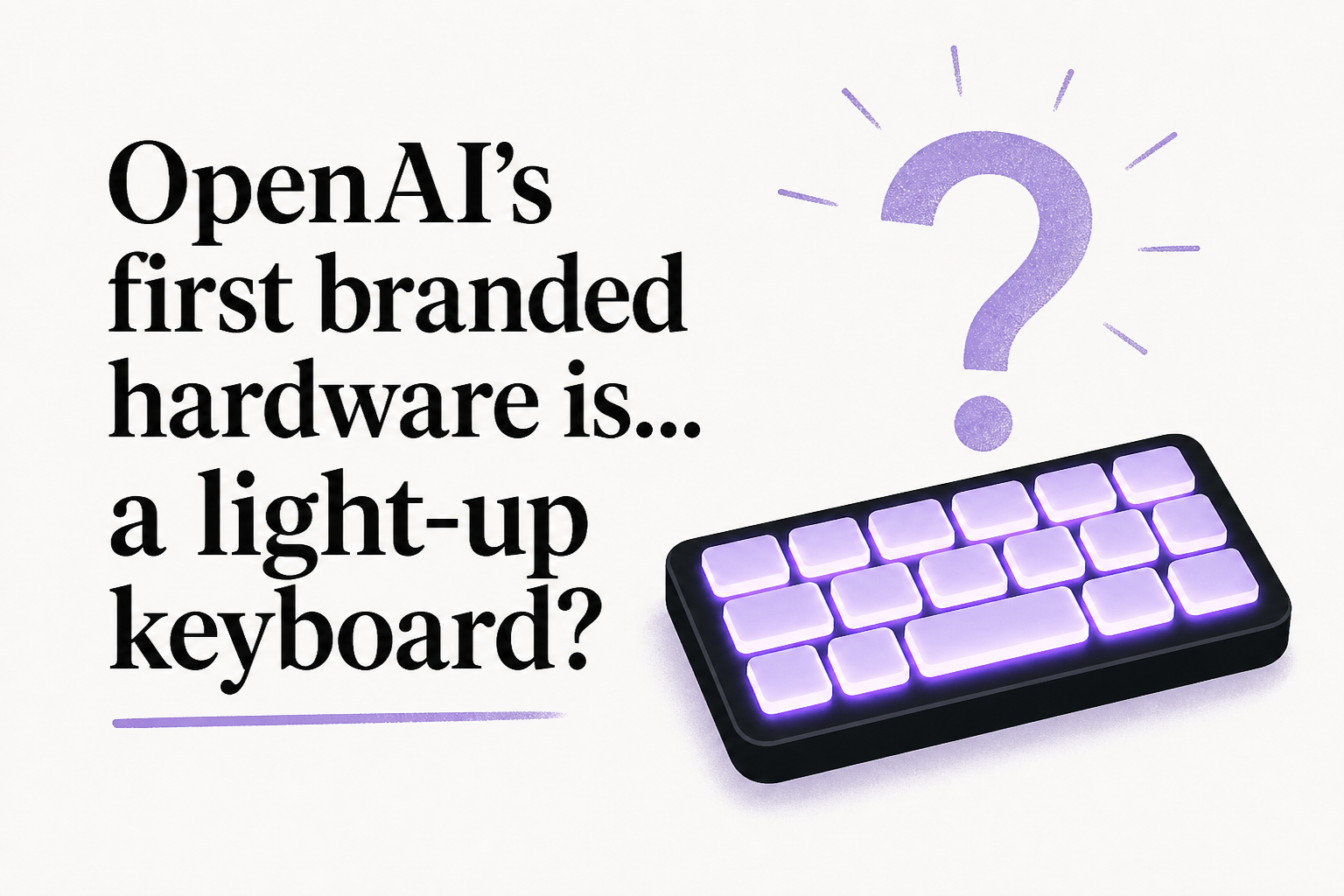 OpenAI’s first branded hardware is… a light-up keyboard?