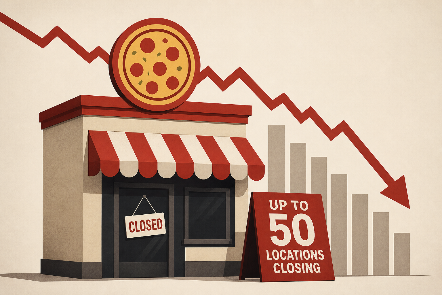 Pizza chain to close up to 50 locations as sales slump