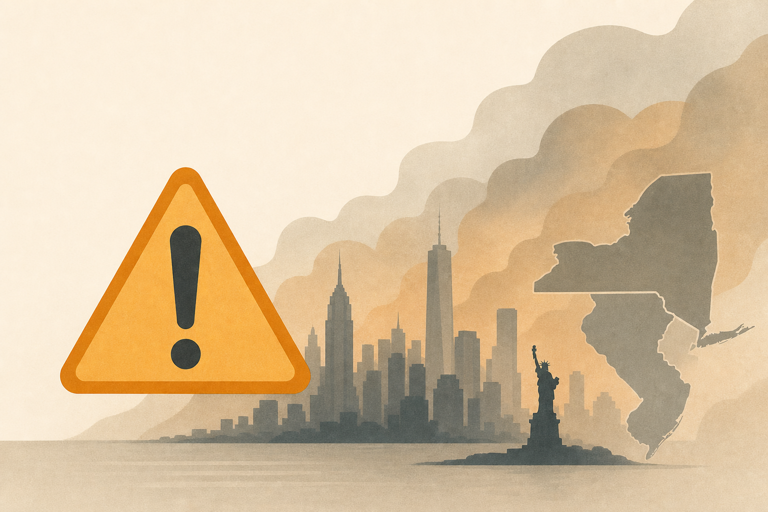 NYC Air Quality Advisory in effect for New York and NJ due to Canadian wildfire smoke