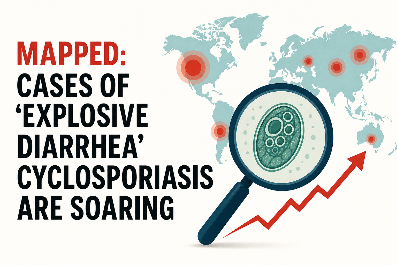 Mapped: Cases of ‘explosive diarrhea’ cyclosporiasis are soaring