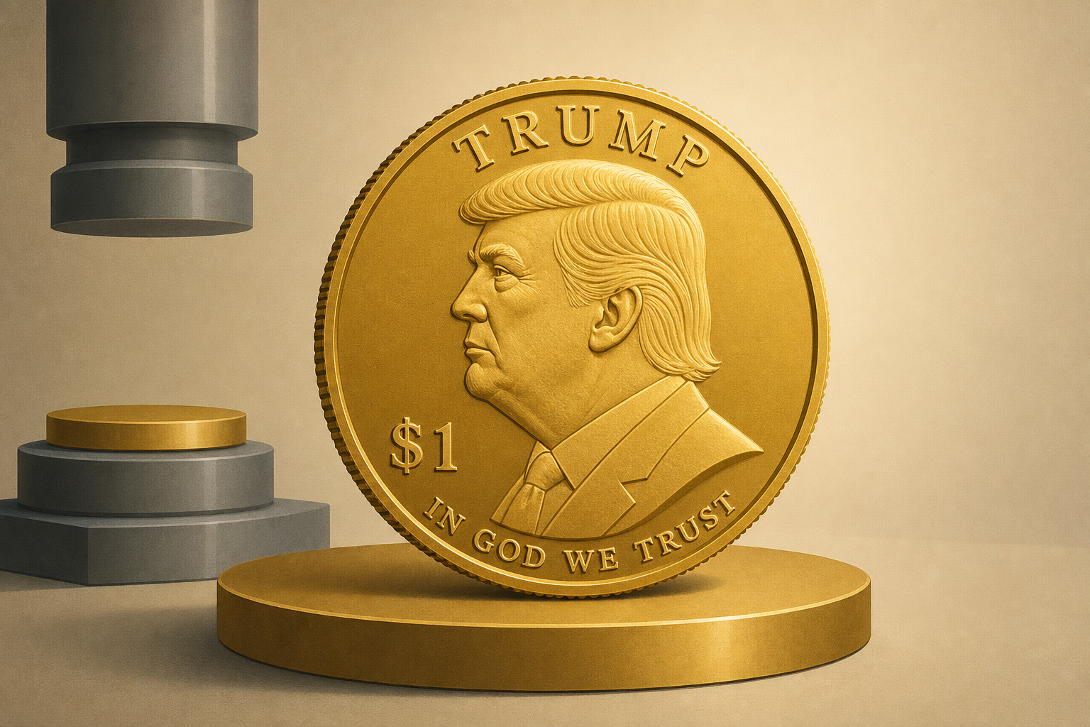 Treasury to Begin Minting $1 Gold Trump Coin Featuring President’s Face
