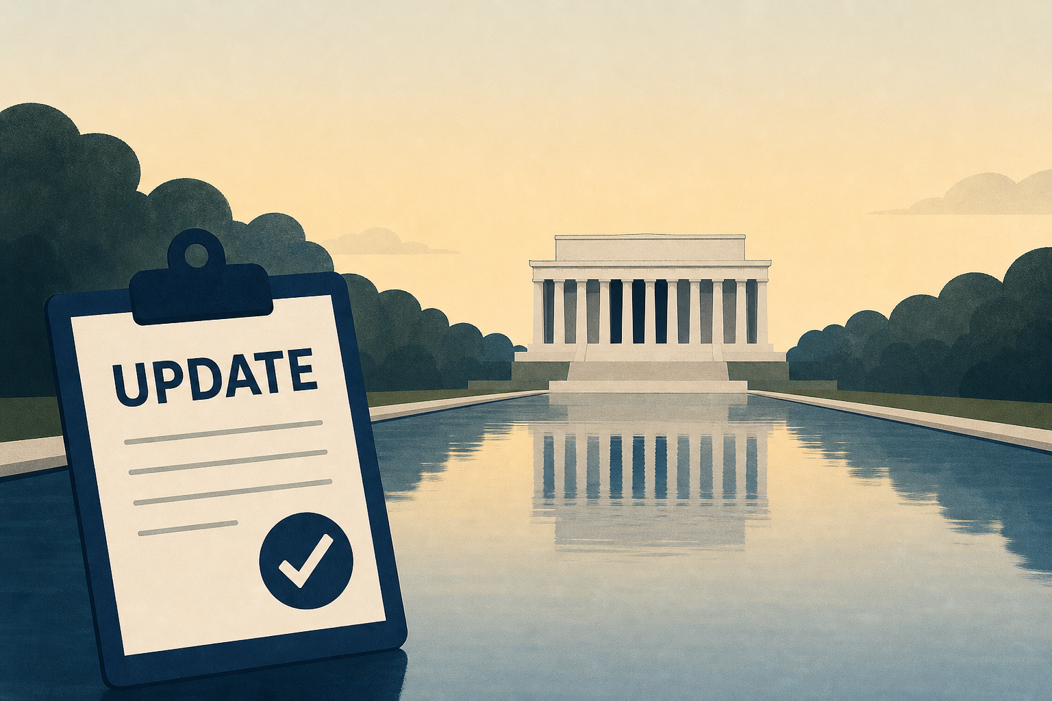 Trump gives an update on Lincoln Memorial Reflecting Pool
