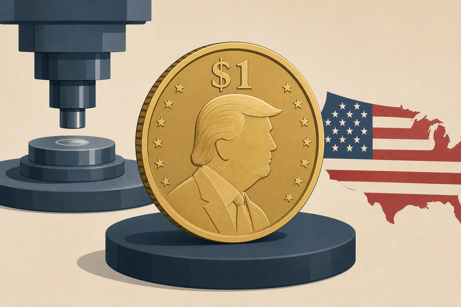 New $1 coin featuring Trump in production at US Mint, treasury says