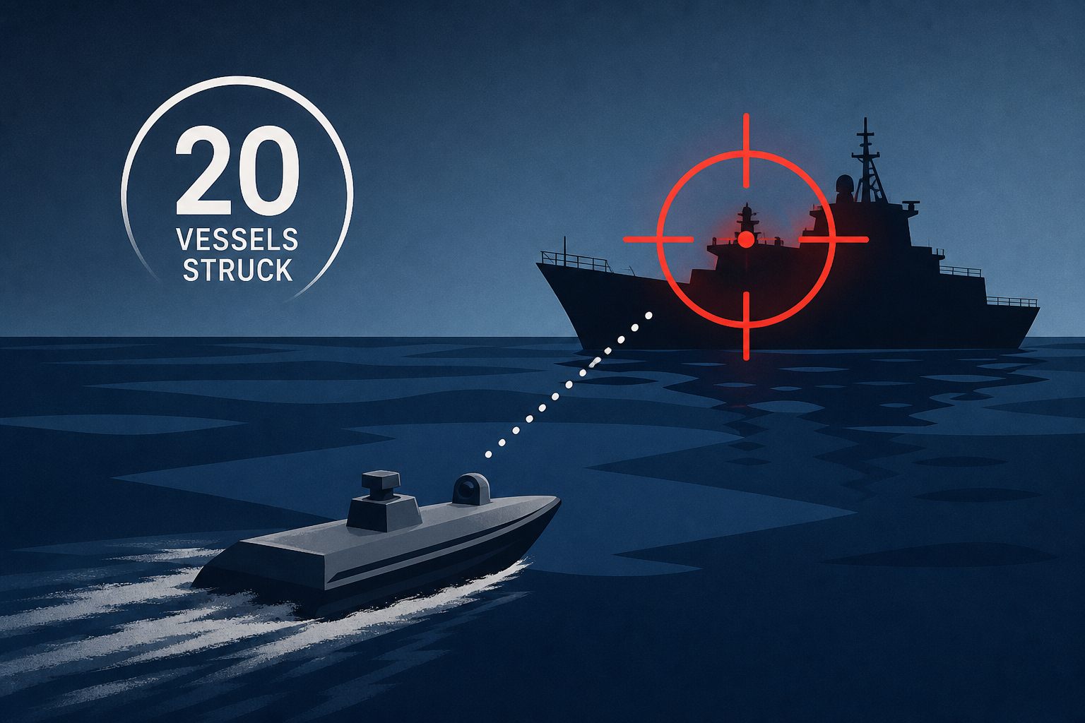 Unmanned Systems Forces strike 20 Russian vessels in Black Sea