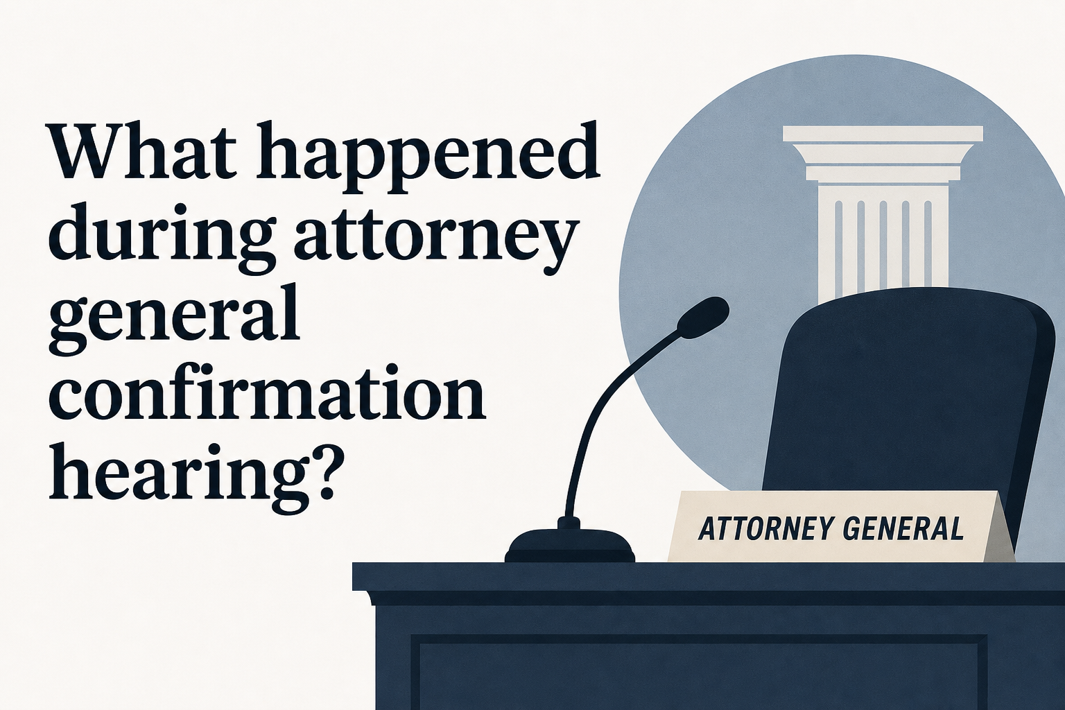 What happened during attorney general confirmation hearing? : NPR