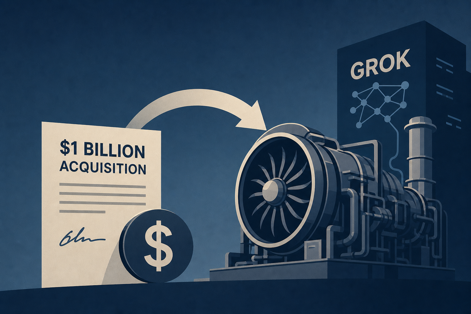 Elon Musk quietly buys a $1 billion gas turbine company to power Grok