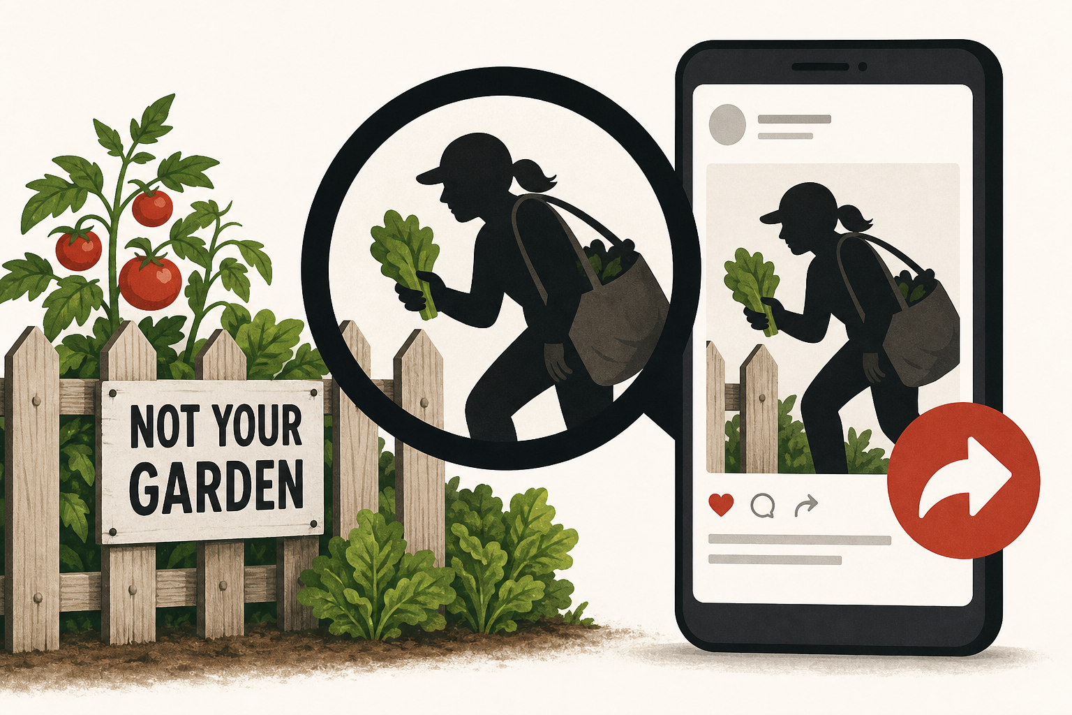 Man Catches Neighbor Who Kept Raiding His Garden In Broad Daylight, Brutally Exposes Her Online