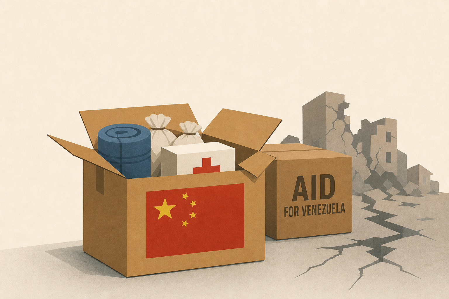 US troops unpack Chinese government aid to Venezuela after earthquakes