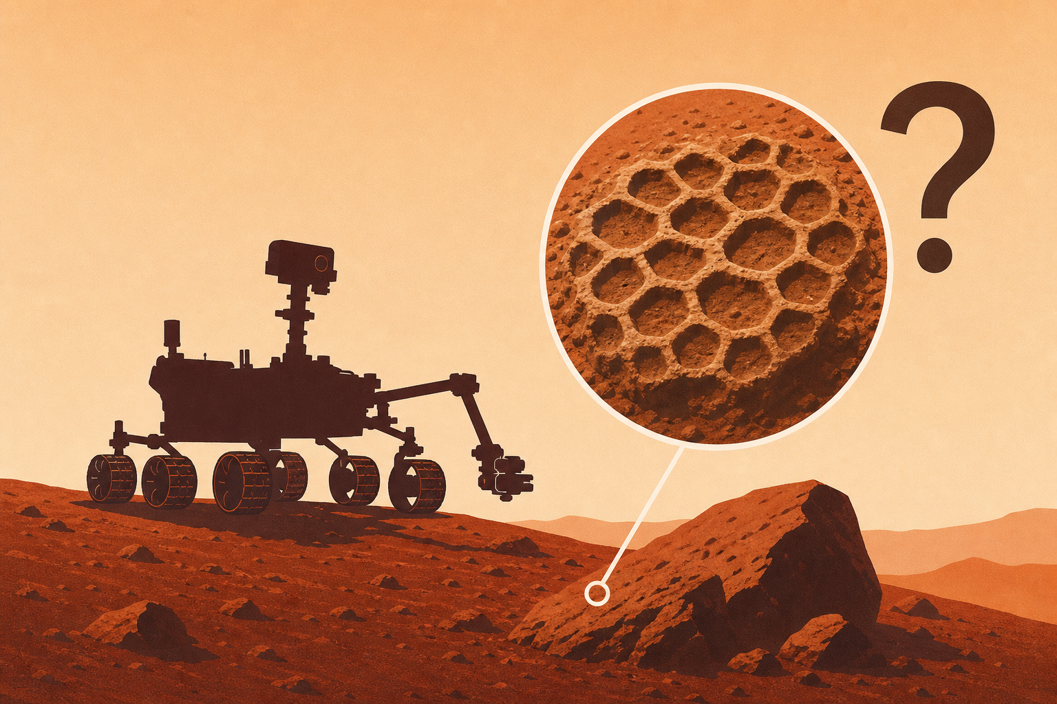 NASA's curiosity rover spots mysterious honeycomb pattern on Mars, leaving scientists puzzled over its origin