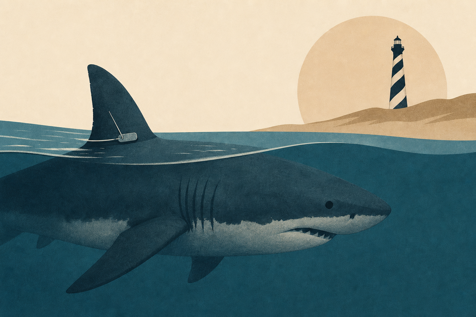 Giant great white shark 'Contender' surfaces near Outer Banks