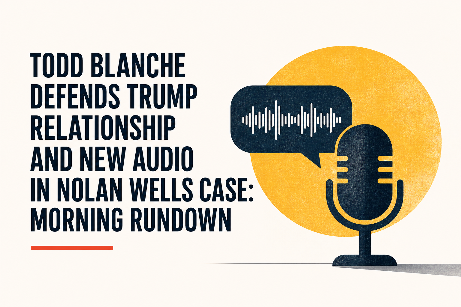 Todd Blanche defends Trump relationship and new audio in Nolan Wells case: Morning Rundown