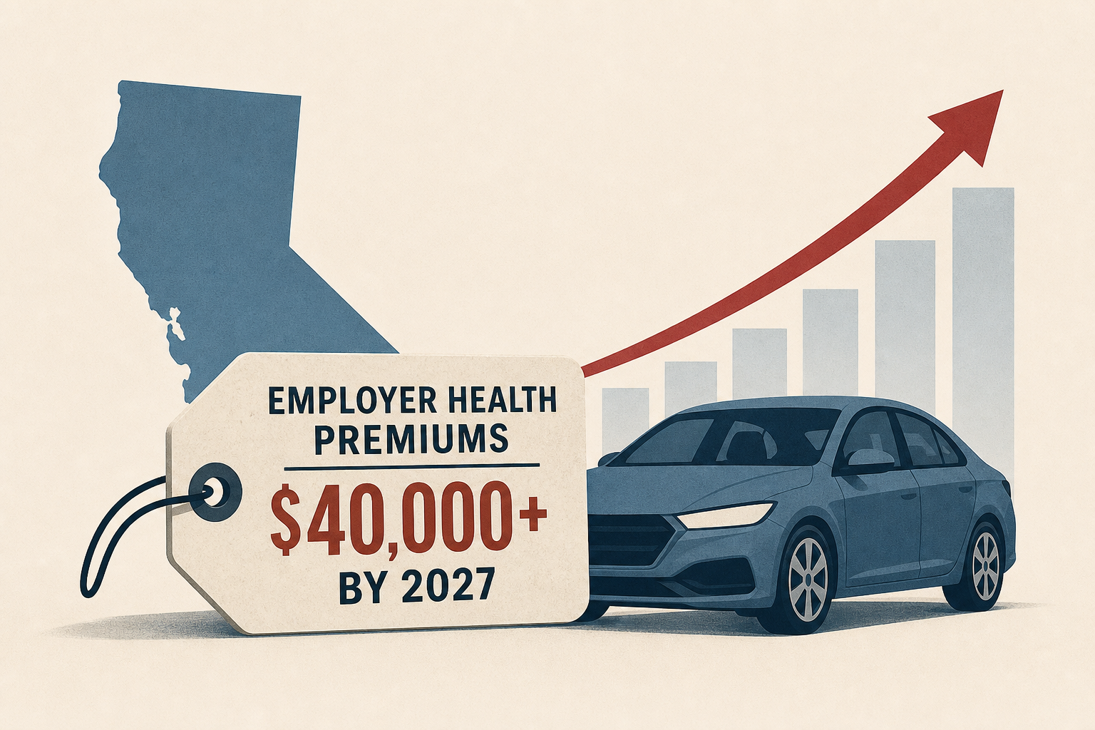 California employer health premiums will cost as much as a new car in 2027