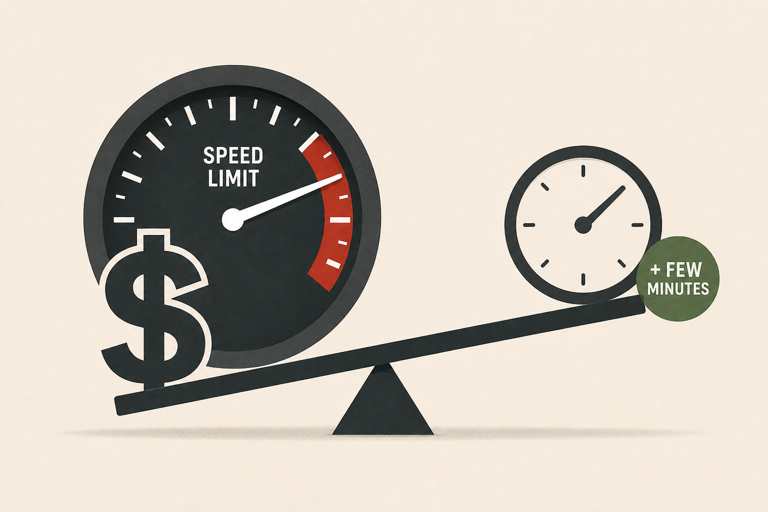Driving faster than the speed limit costs you - and doesn't actually save much time