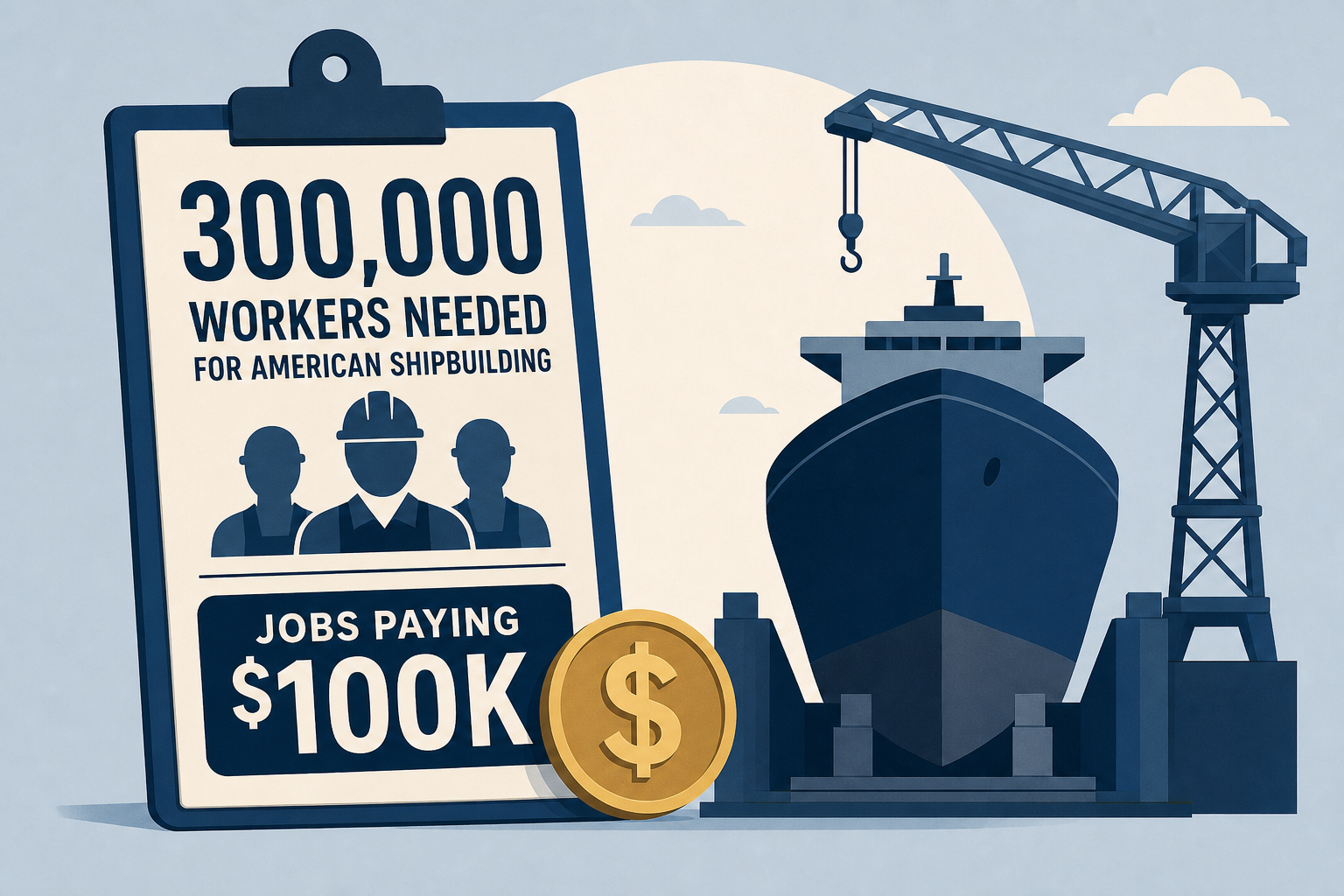 JPMorgan CEO Jamie Dimon says 300,000 workers are needed for American shipbuilding-jobs paying $100K