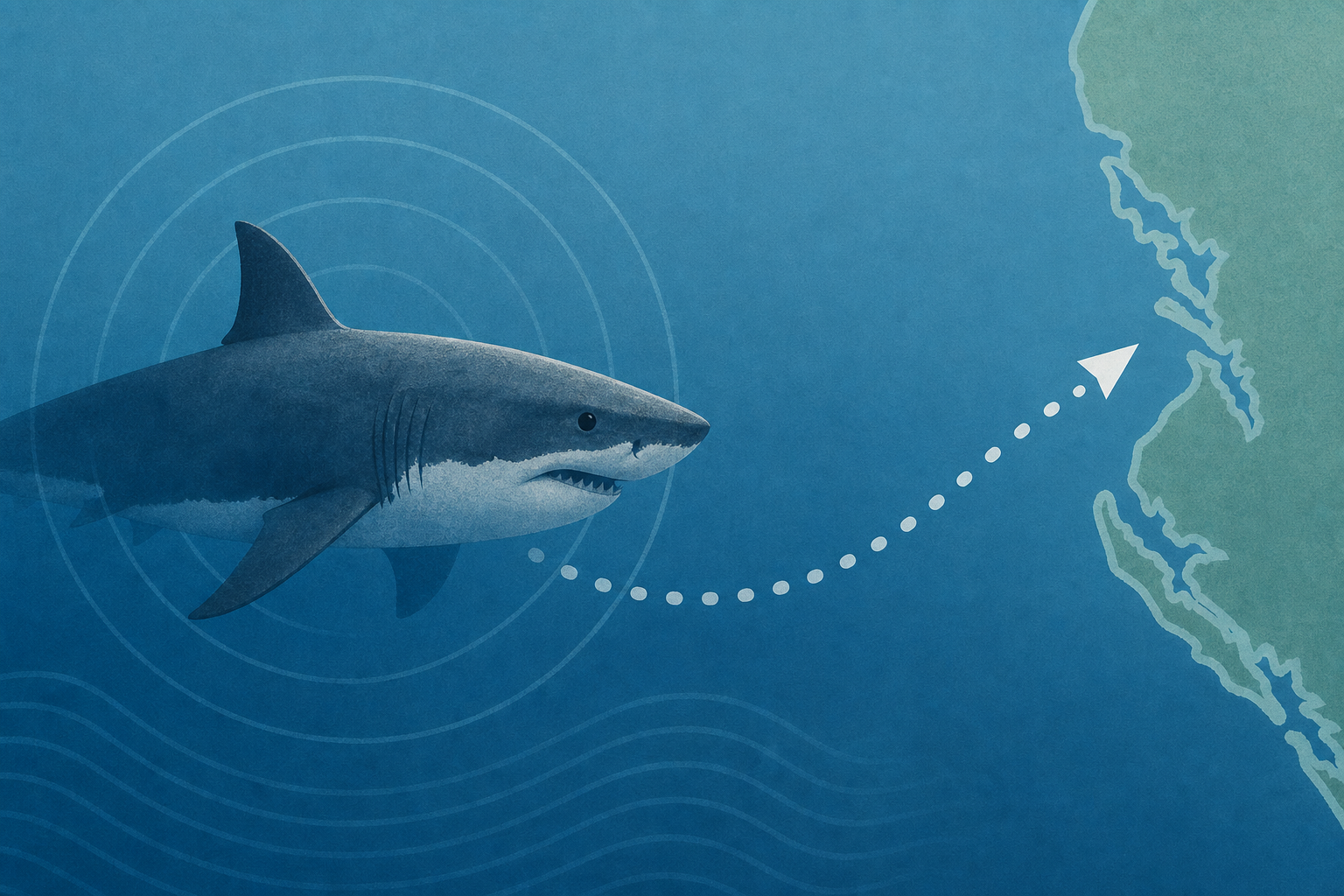 Massive great white shark spotted off NC coast. See where its headed
