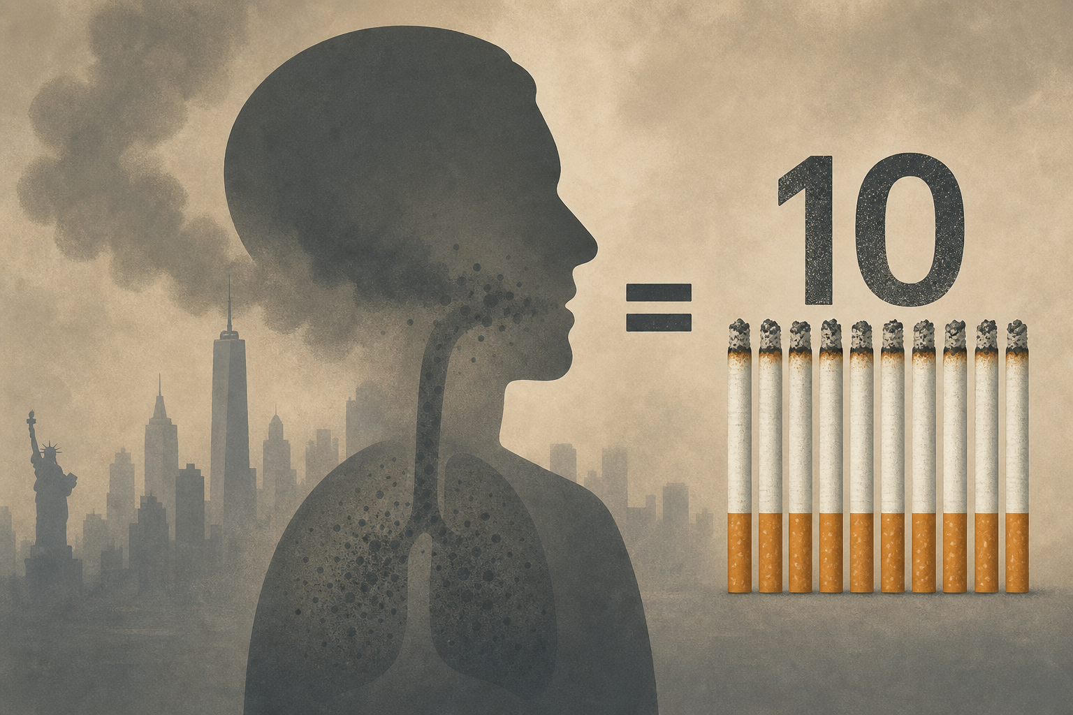 Breathing NYC's smoky air is equal to having 10 cigarettes, expert warns