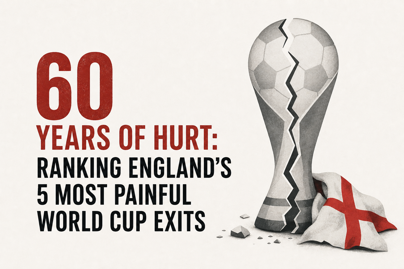 60 years of hurt: Ranking England's 5 most painful World Cup exits
