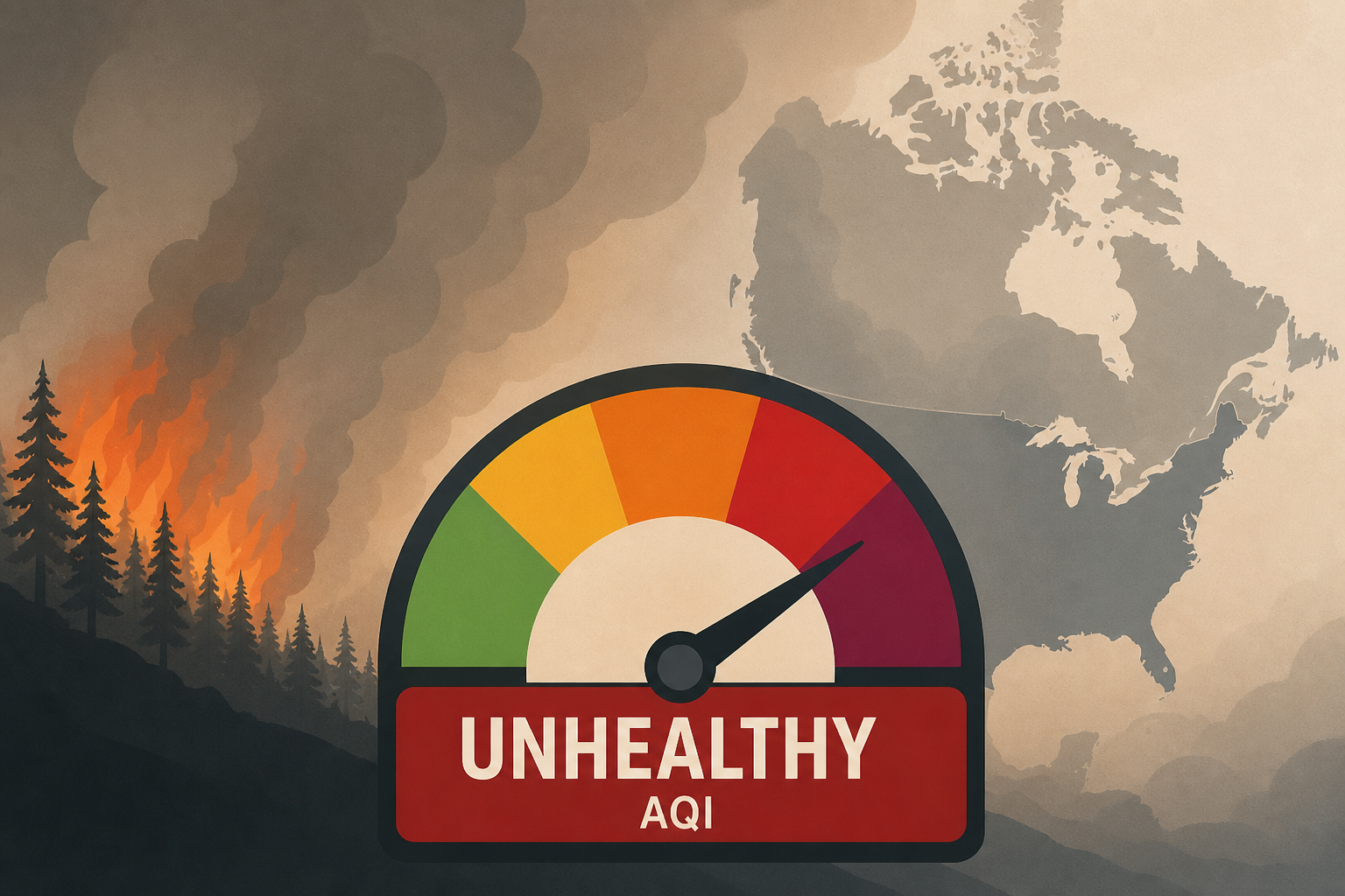 Wildfire Smoke Pushes Air Quality Index in U.S. and Canada to Unhealthy Levels: Live Updates