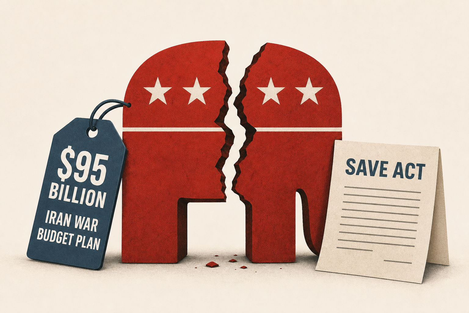 Republican Rifts Deepen Over $95 Billion Budget Plan for Iran War and SAVE Act