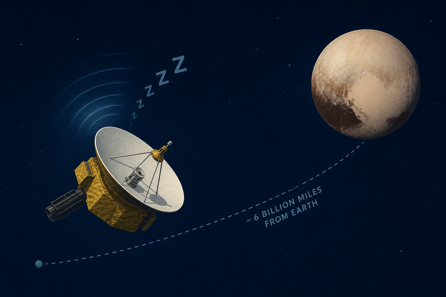 Pluto flyby mission wakes up after long sleep nearly 6 billion miles from Earth