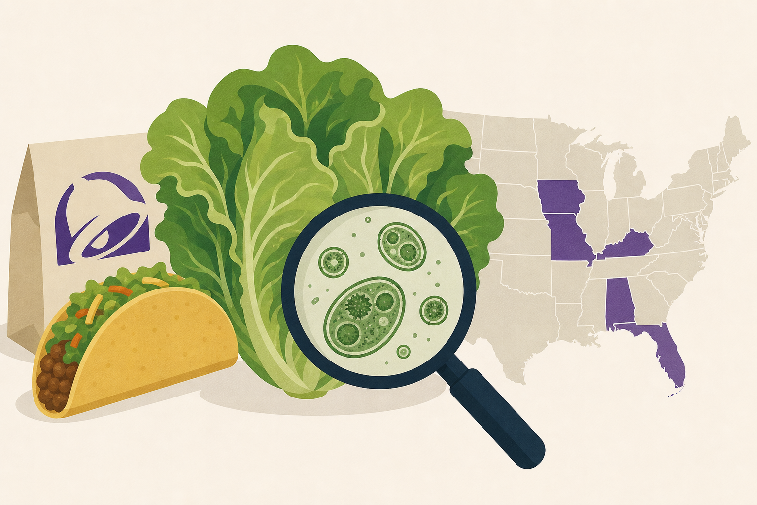 CDC and FDA link lettuce at Taco Bell in five states to cyclospora outbreak