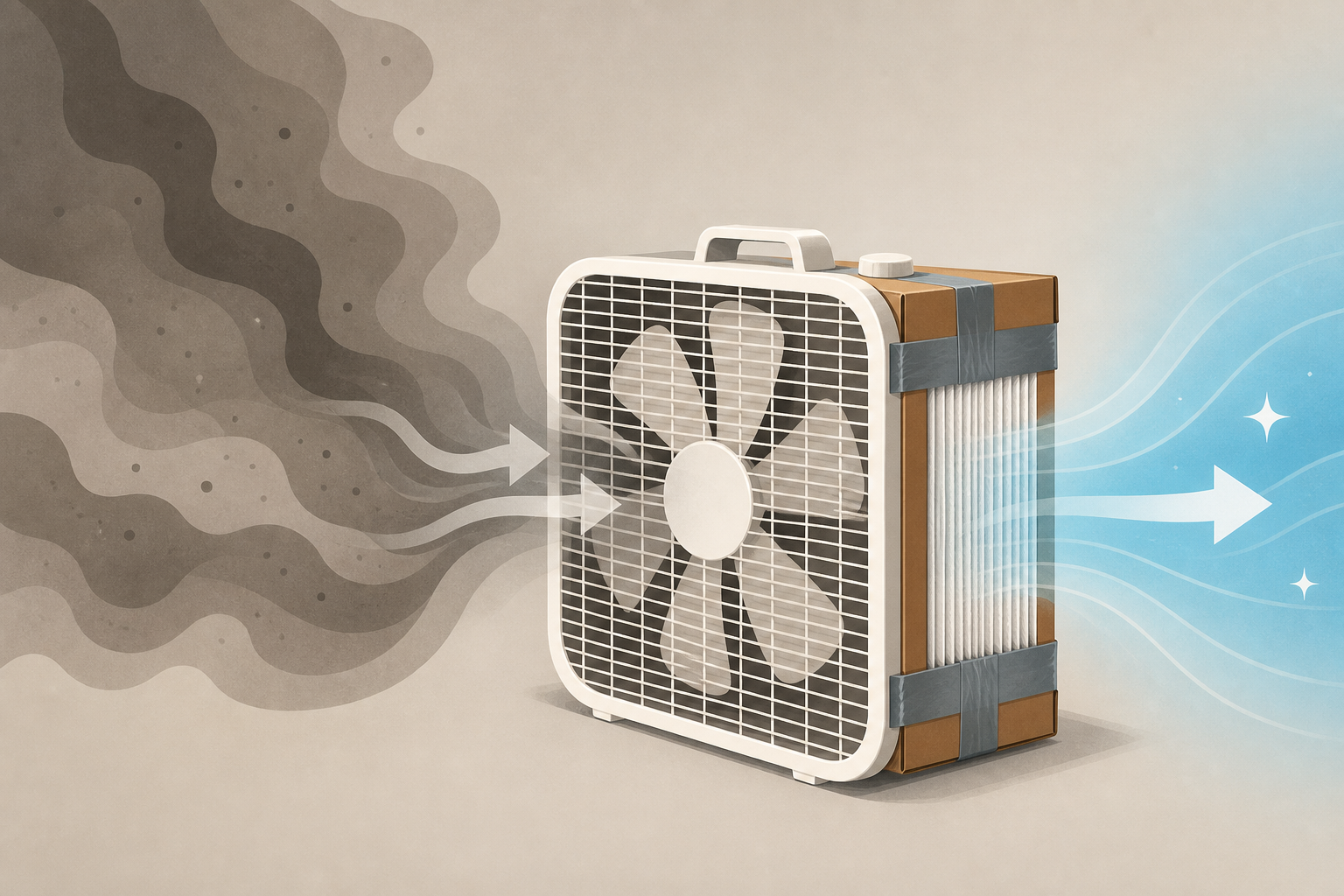 Is smoke in your home? Here's how to make an air purifier using a box fan