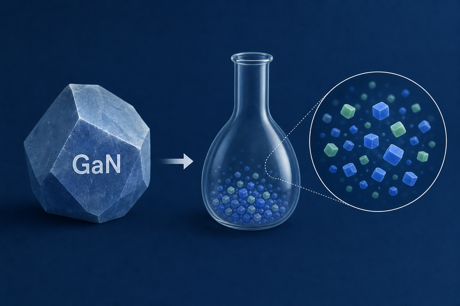 Chemists shrink gallium nitride, the material behind LED lighting, into nanocrystals