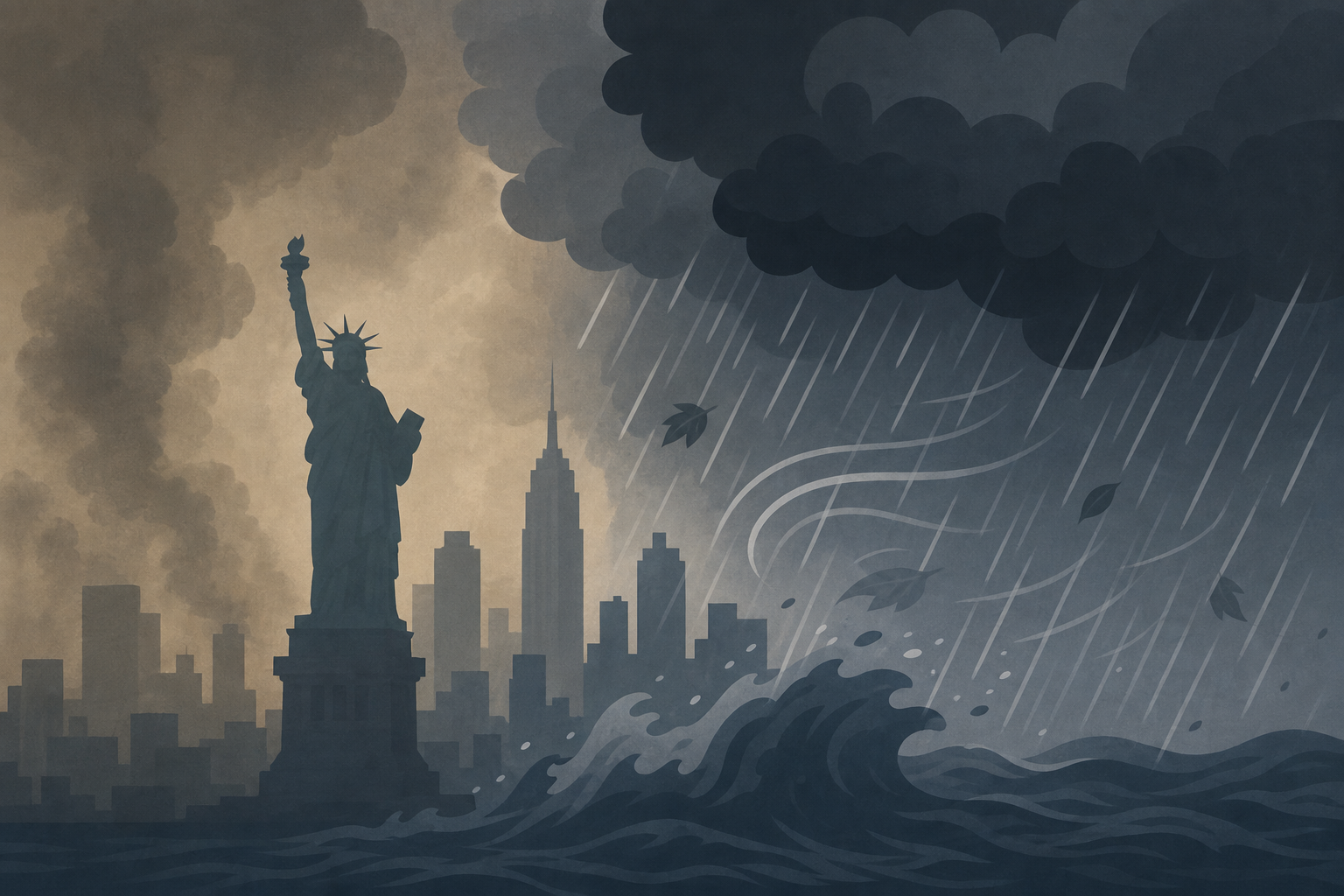 Smoke, dirty rain, flash floods, high winds: Weekend NYC forecast looks grim