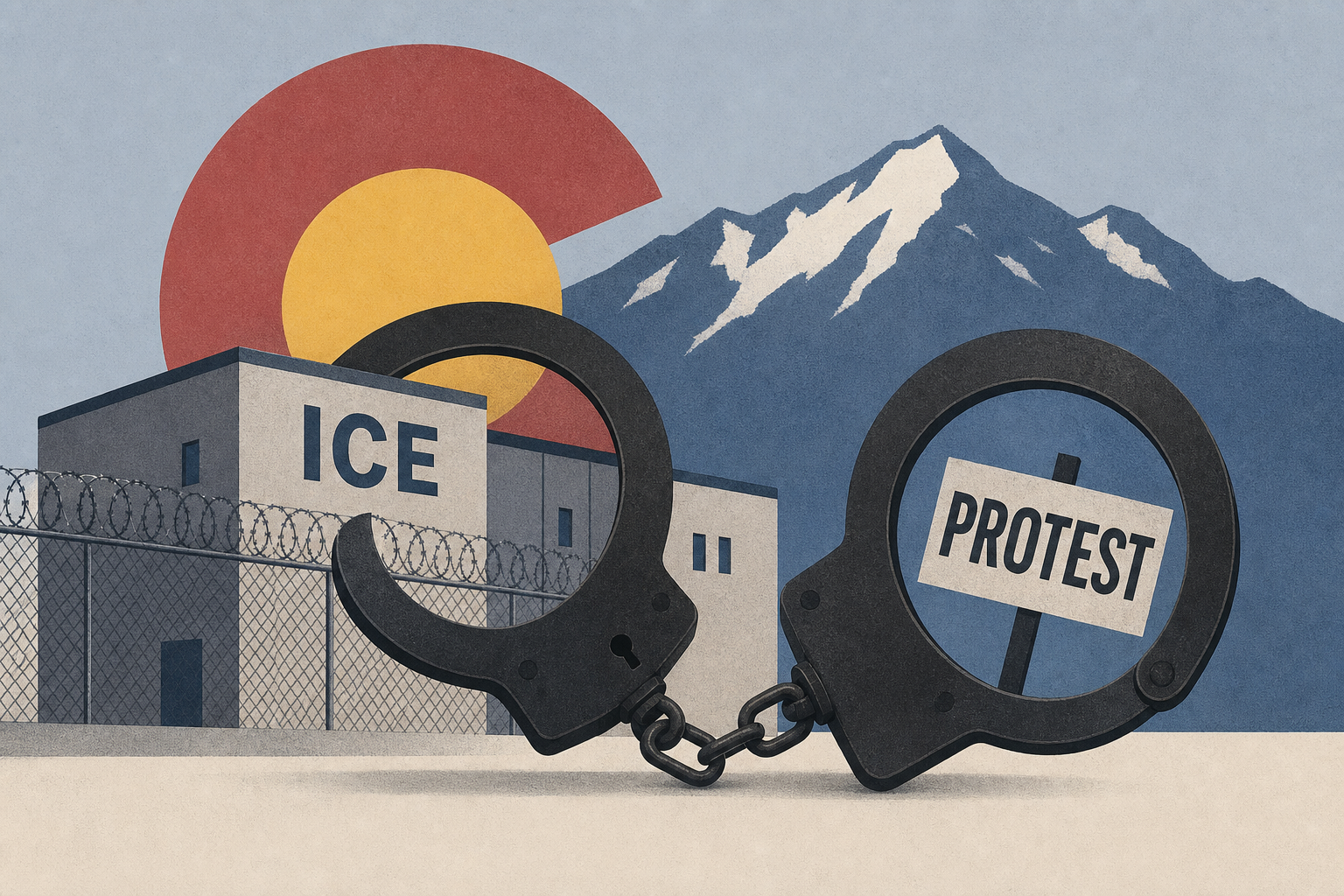 Off-duty employee at Colorado ICE facility arrested for shooting protester