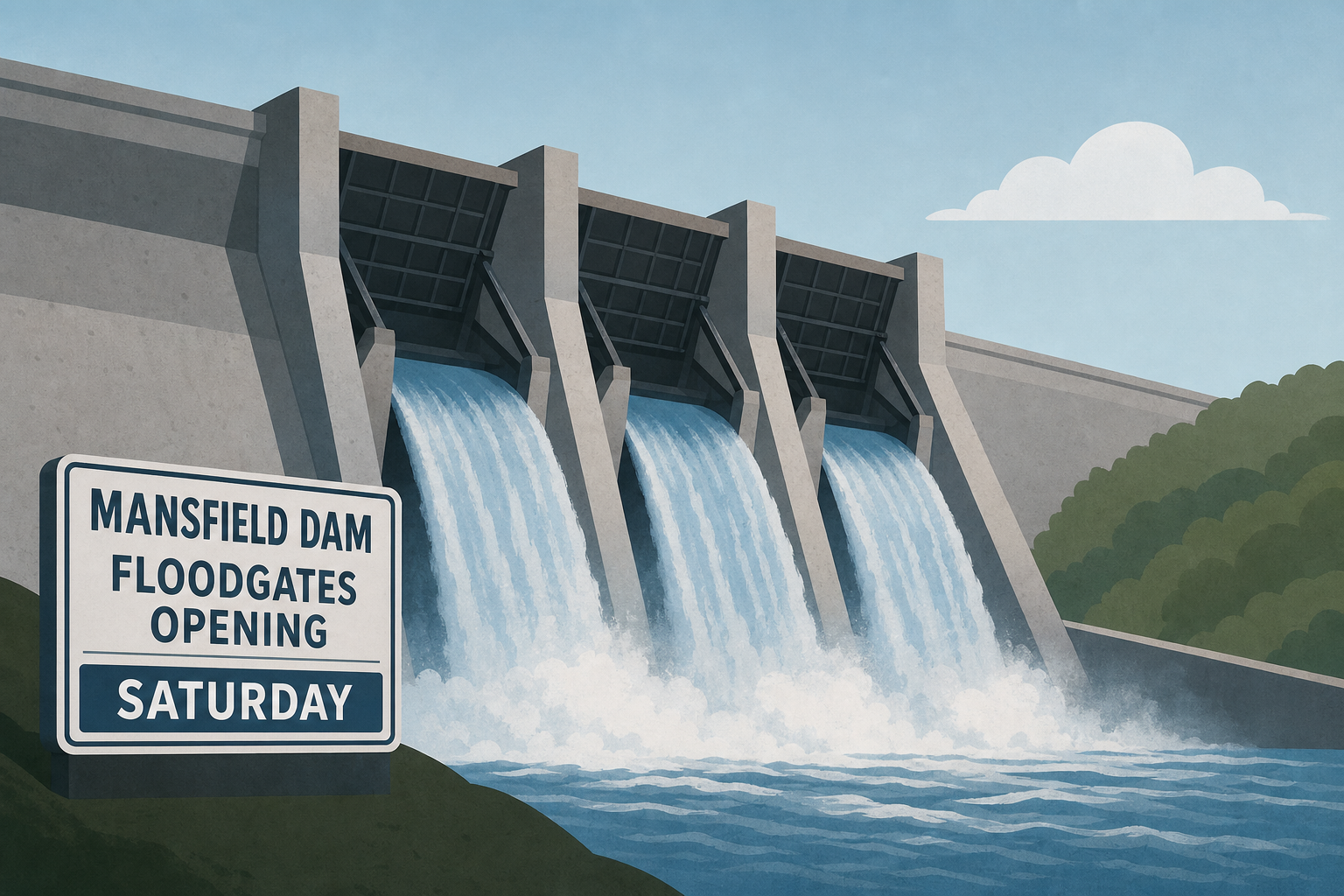 Mansfield Dam floodgates to open Saturday for first time since 2019
